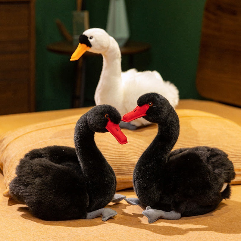 Fashion Cartoon Black Swan Doll Plush Toys.