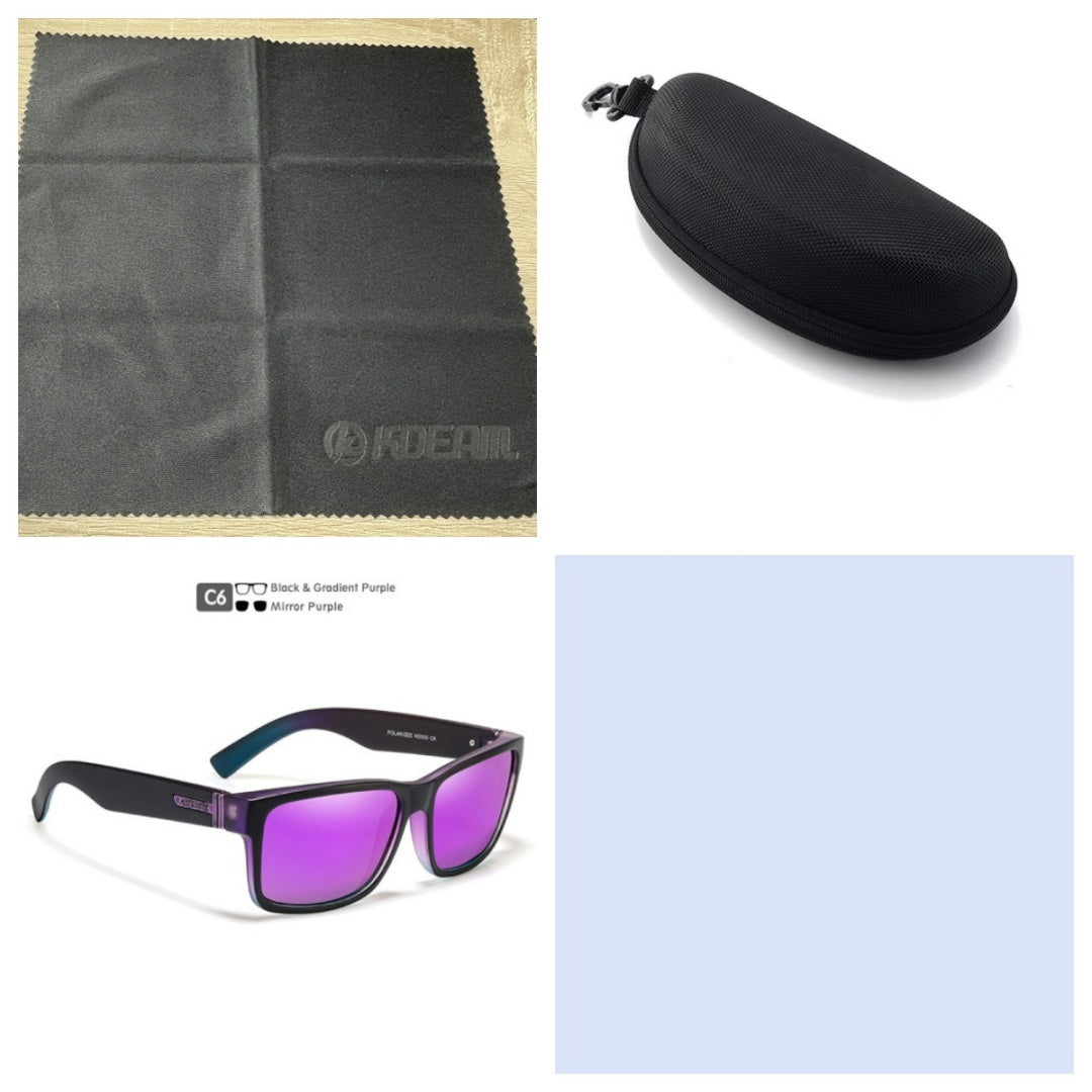 Square Polarized Outdoor Sports Colorful Sunglasses