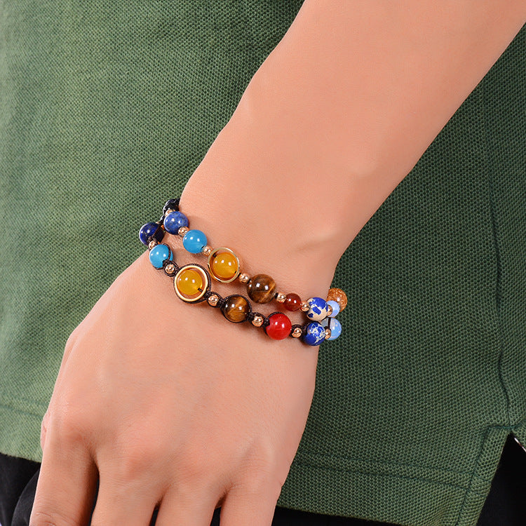 The Universe Galaxy Solar System Eight Planets Bracelet