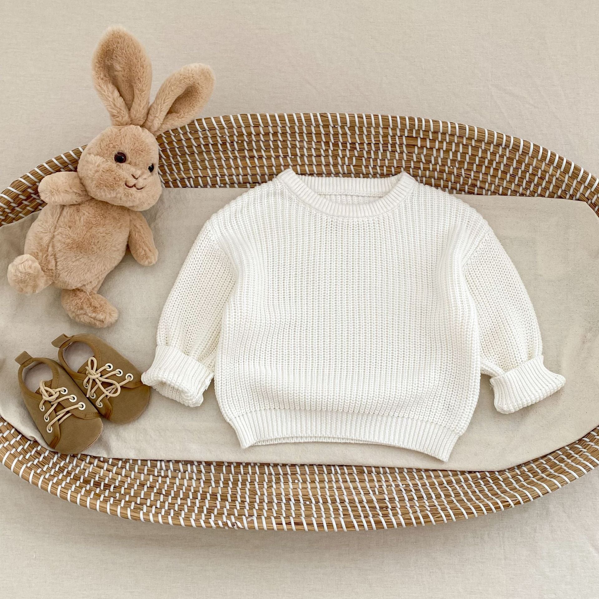 Infant Long Sleeve Round Neck Sweater Autumn Top