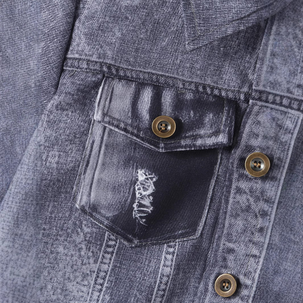 Trendy Style Broken Hole Design Shorts Suit