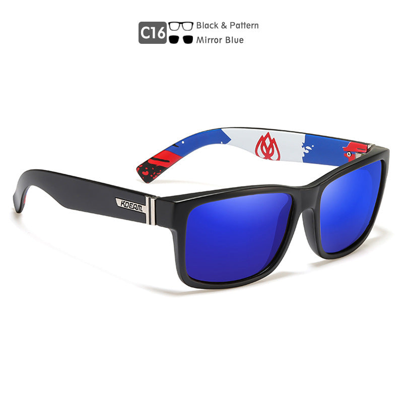 Square Polarized Outdoor Sports Colorful Sunglasses
