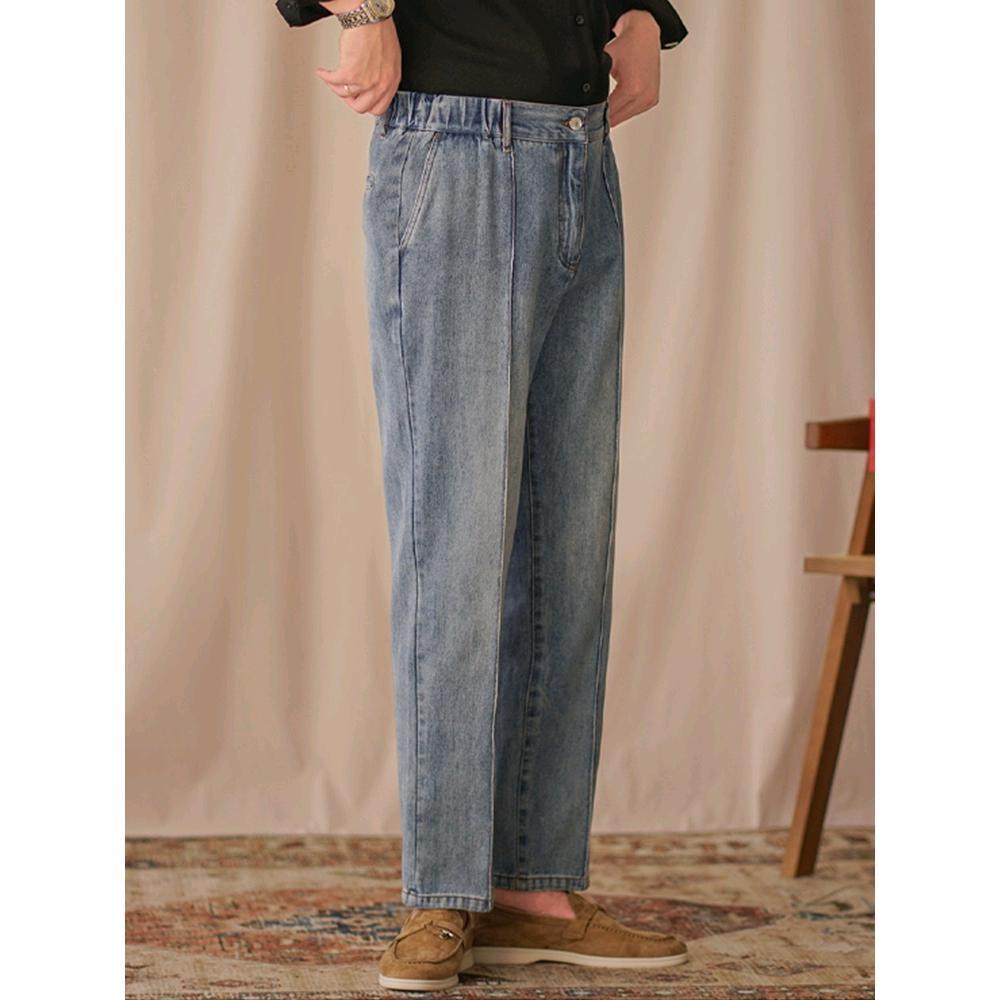 British Business Elastic Waist Cropped Pants