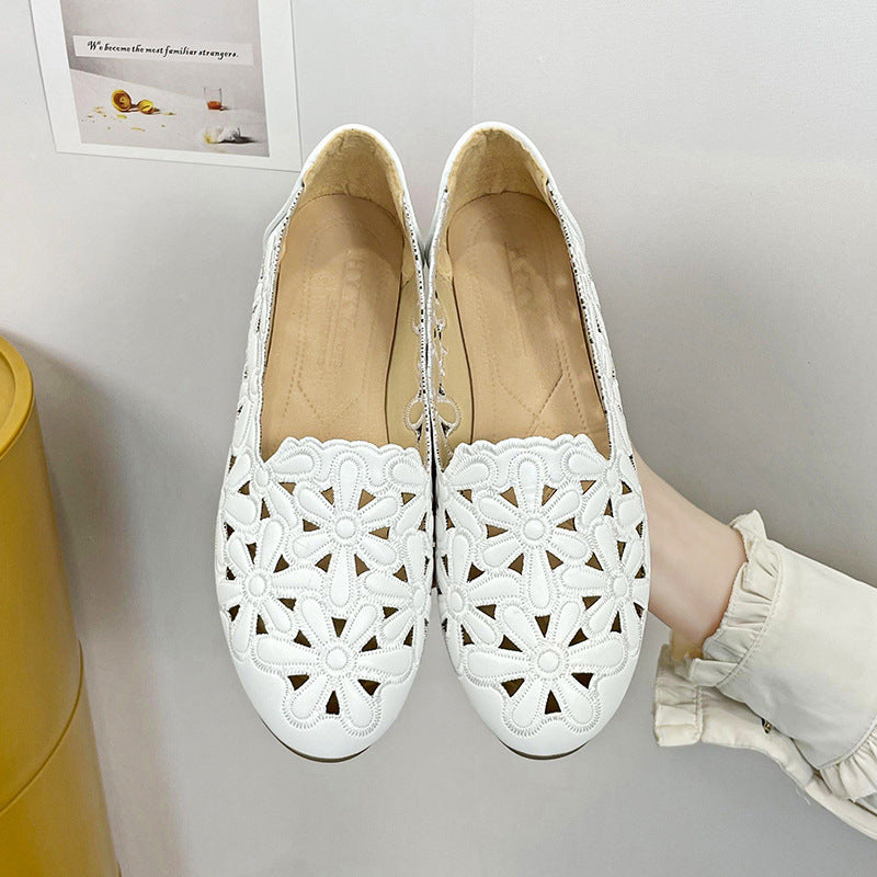 Soft Bottom Casual Hollow Breathable Flat Lazybones' Shoes
