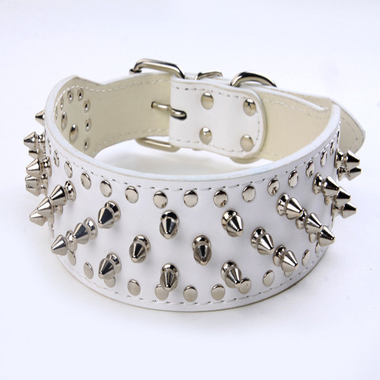 Pet collar large dog rivet collar - EL CHEG