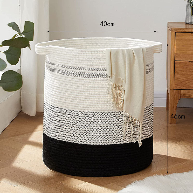 Cotton String Sundries Laundry Basket Magazine Snacks Storage Basket - EL CHEG