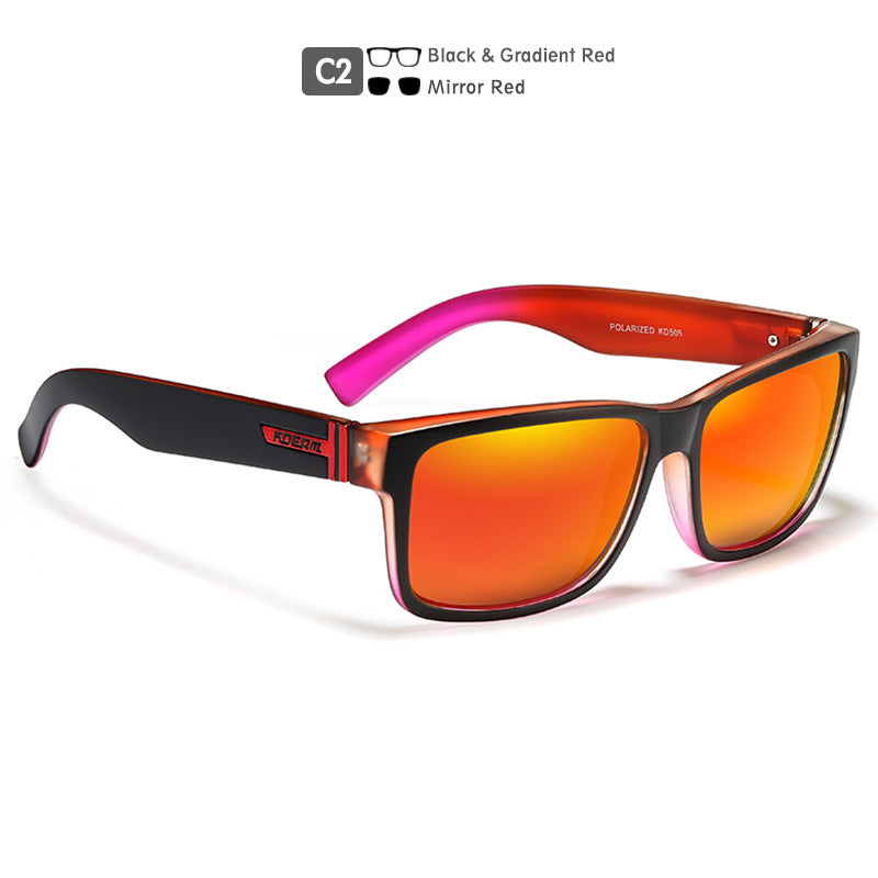 Square Polarized Outdoor Sports Colorful Sunglasses