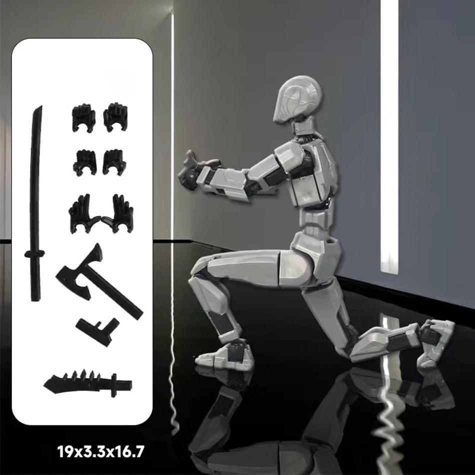 Multi-Jointed Movable Shapeshift Robot 3D Printed Mannequin Dummy 13 Action Figure Full Body Movable Robot Parent-Children Games - EL CHEG