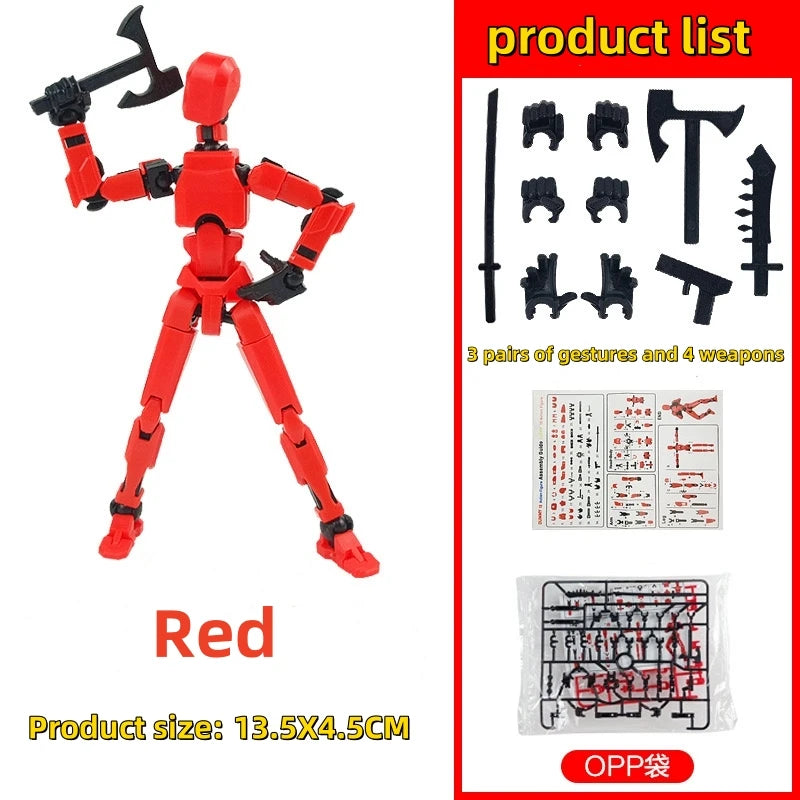 Multi-Jointed Movable Shapeshift Robot 3D Printed Mannequin Dummy 13 Action Figure Full Body Movable Robot Parent-Children Games - EL CHEG