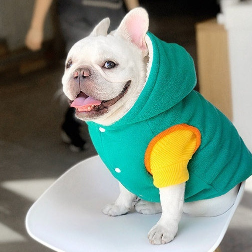 Pet Winter Cotton Dress Dogs And Cats Thermal Extra Thick With Fleece Reversible Coat