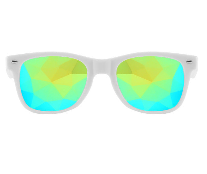 Rice Nail Glass Faceted Kaleidoscope Glasses Dance Bar Photo Props Glasses