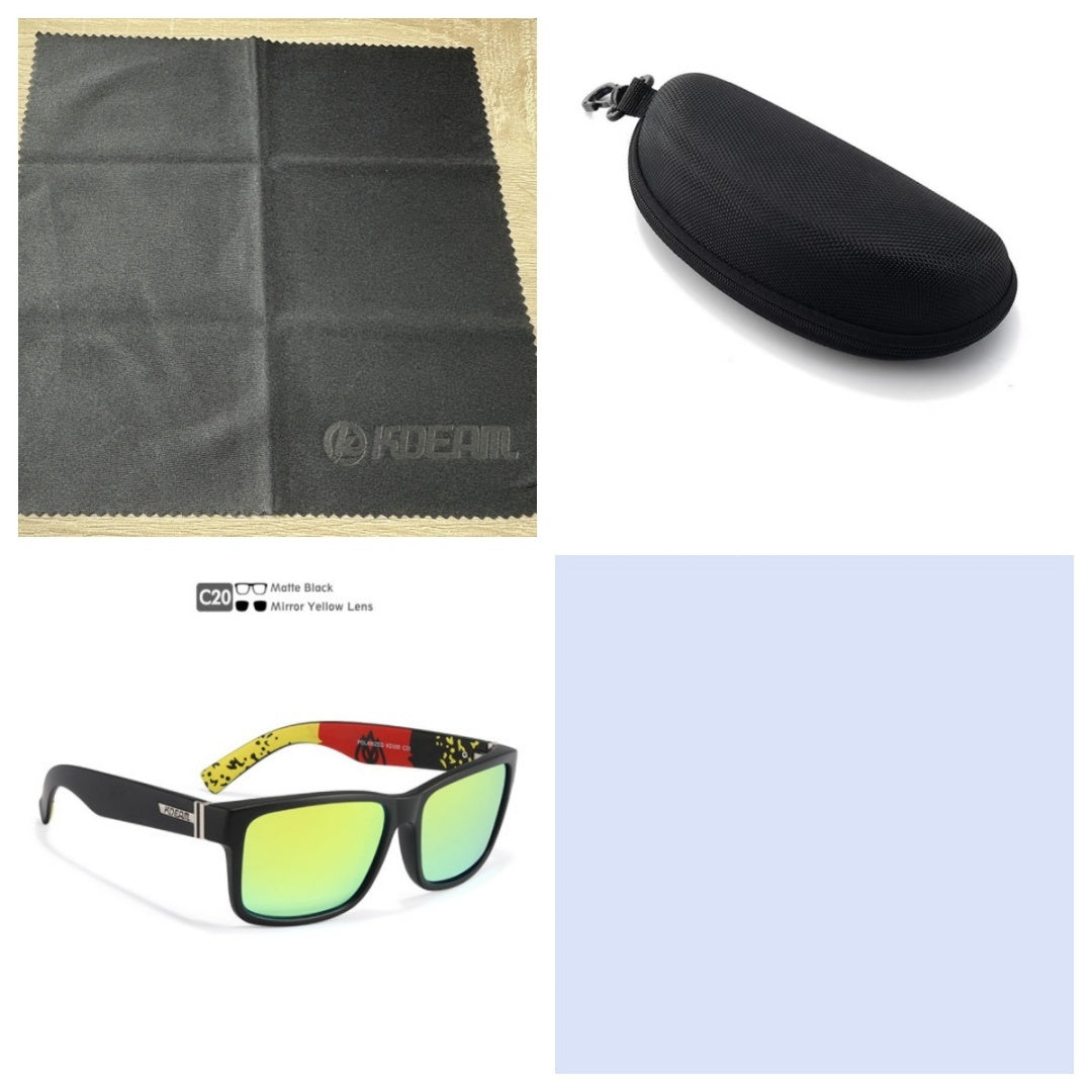 Square Polarized Outdoor Sports Colorful Sunglasses