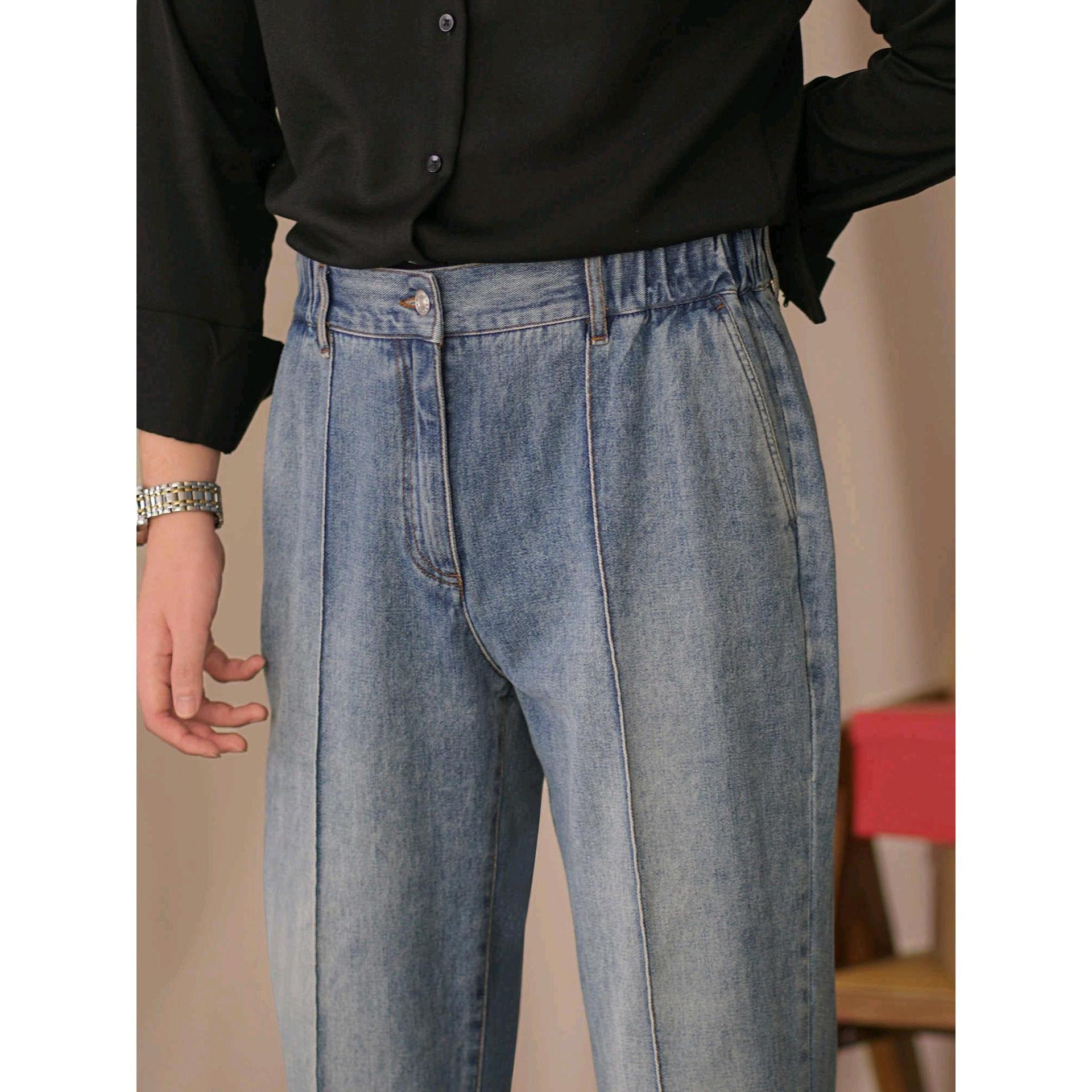 British Business Elastic Waist Cropped Pants