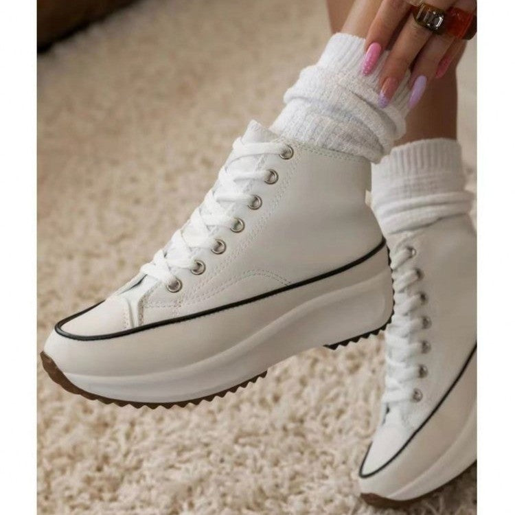 Women's Platform High Top Canvas Shoes
