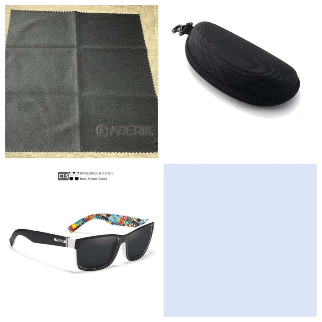 Square Polarized Outdoor Sports Colorful Sunglasses