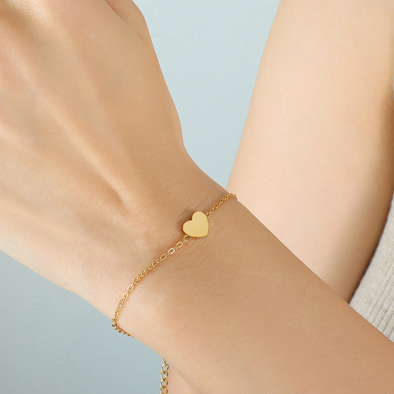Fashion All-matching Heart Bracelet Women