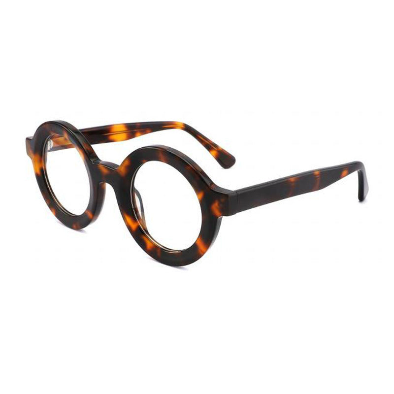 European And American Personalized Round Glasses Frame Trendy Thick Frame Retro