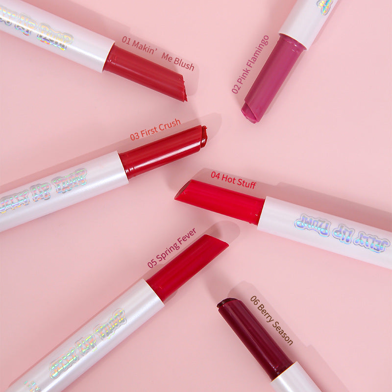 6 Color Press Water Light Solid Lip Lacquer