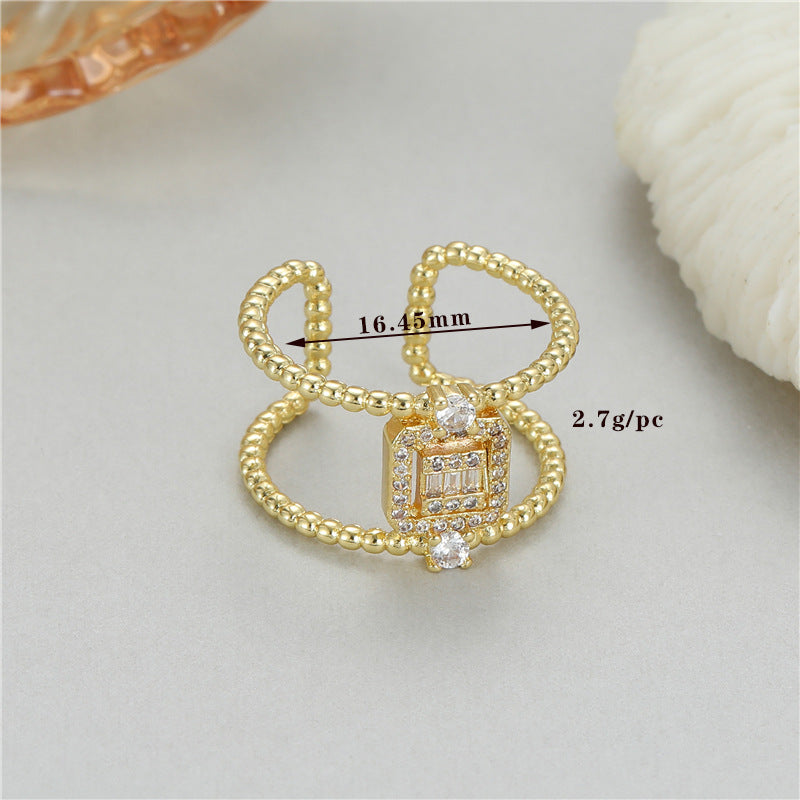 High Sense Open Ring 14K Copper-plated Gold High Street