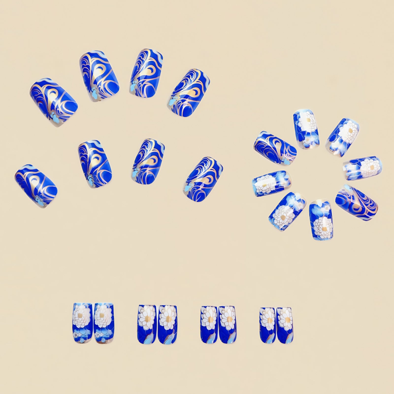 Detachable 24 Pieces Fake Nail Patch Mid-length - EL CHEG