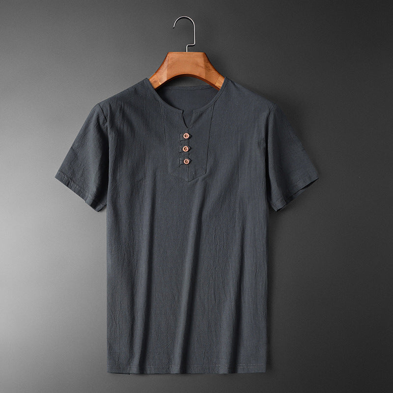 Summer Short-sleeved T-shirt Men's Fashion Casual Plus Size Top