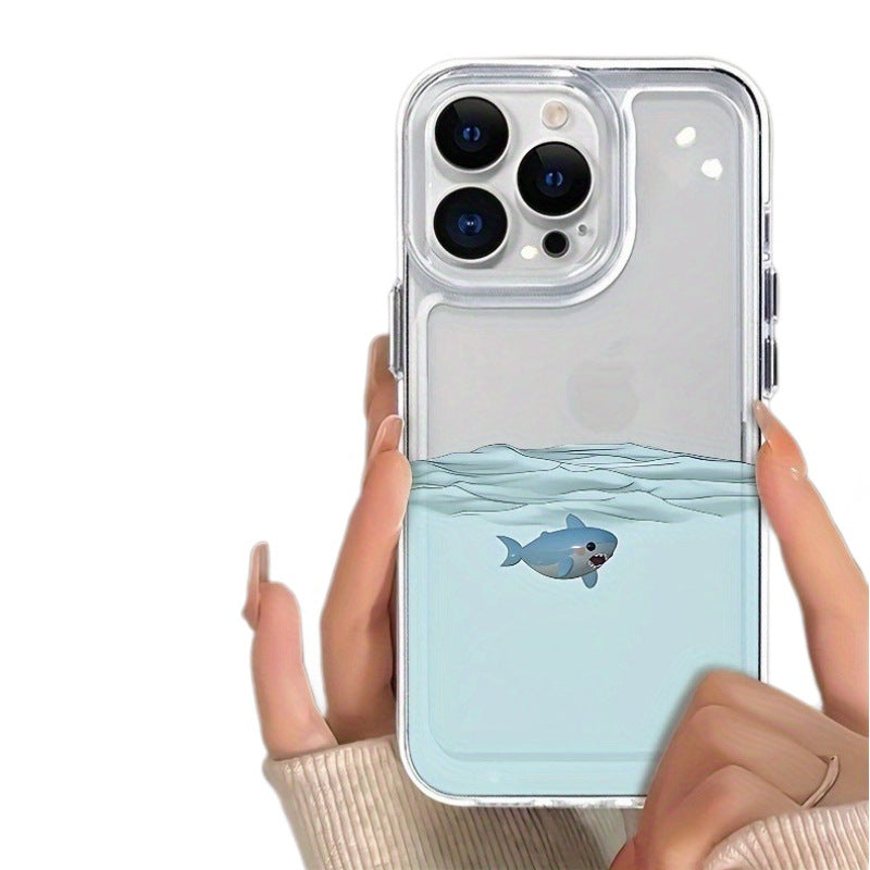 All-inclusive Underwater Shark Space Fine Hole Phone Case