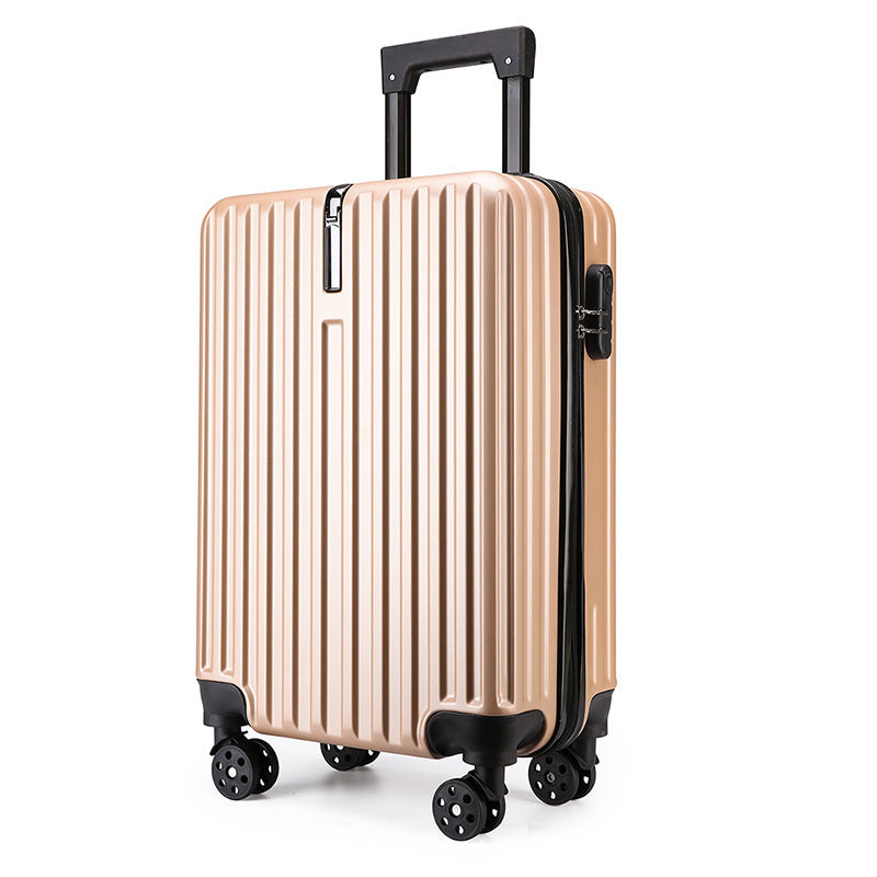 20-inch Large Capacity Student Suitcase Business Striped Trolley Case - EL CHEG