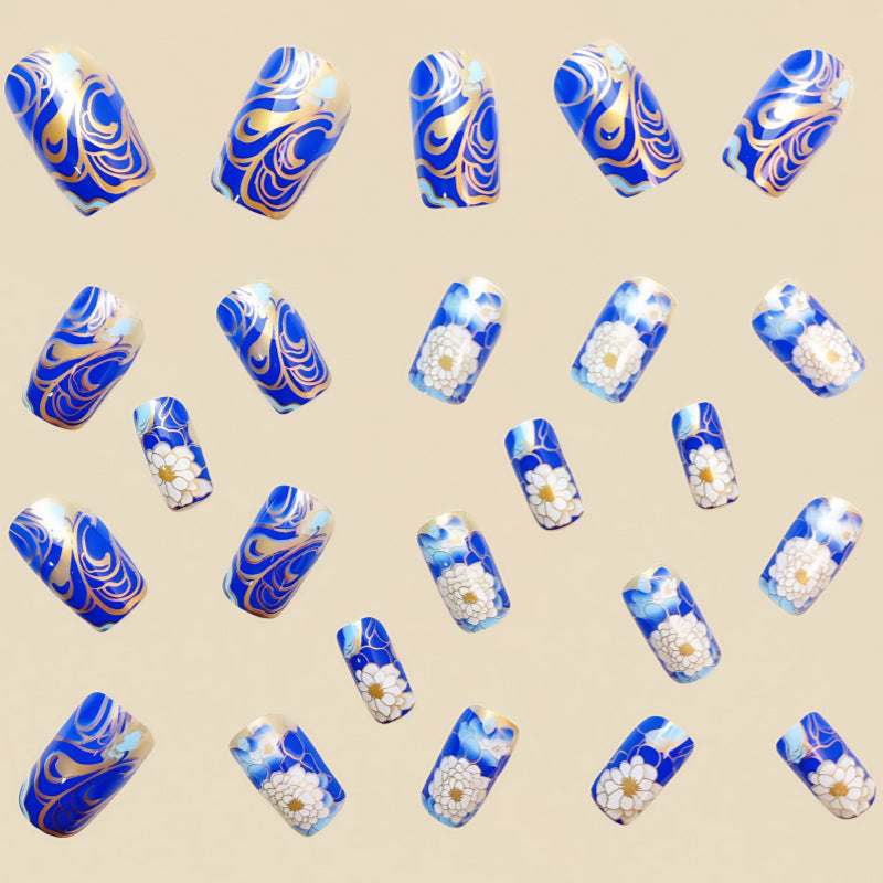 Detachable 24 Pieces Fake Nail Patch Mid-length - EL CHEG