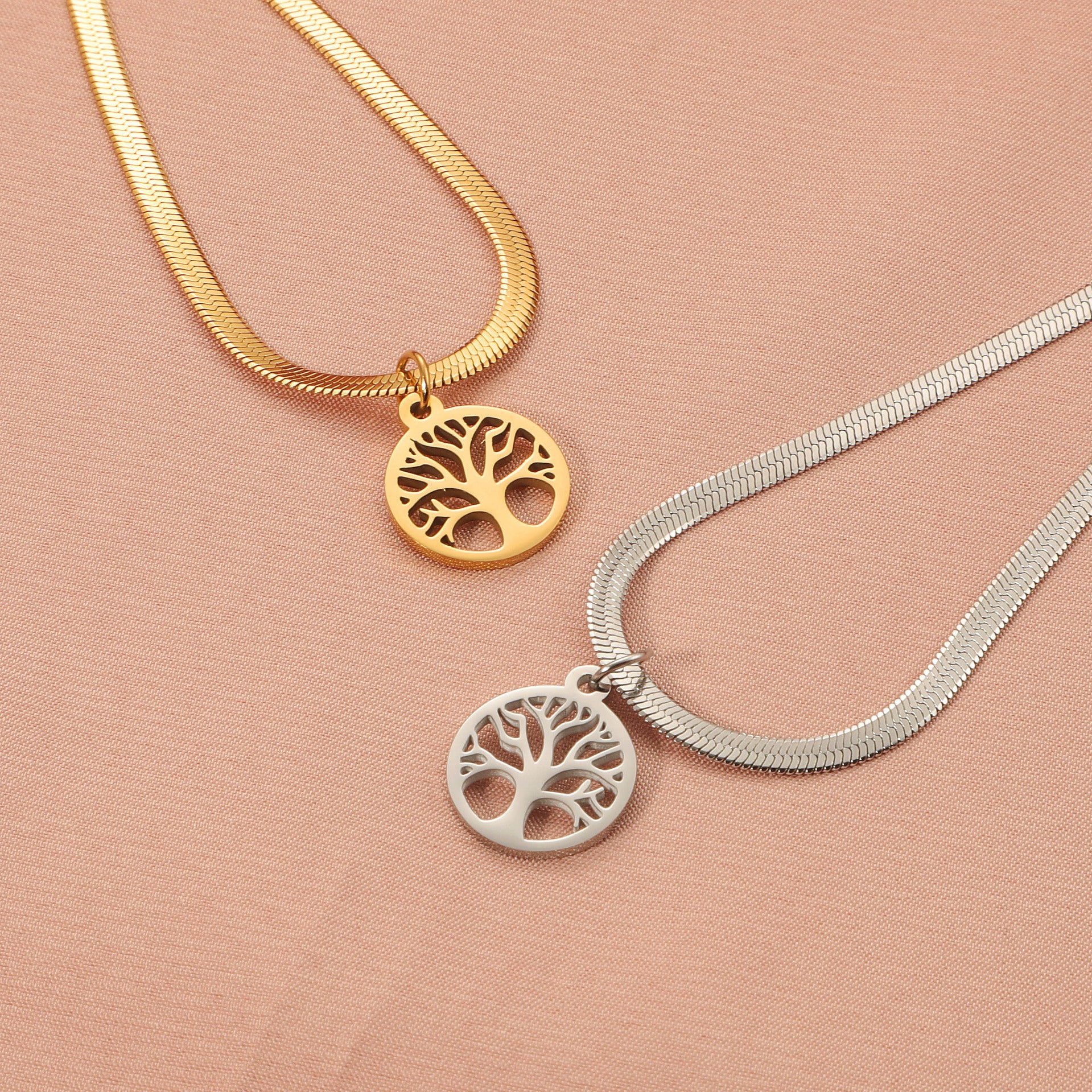 Stainless Steel Lucky Tree Affordable Luxury Fashion Clavicle Chain