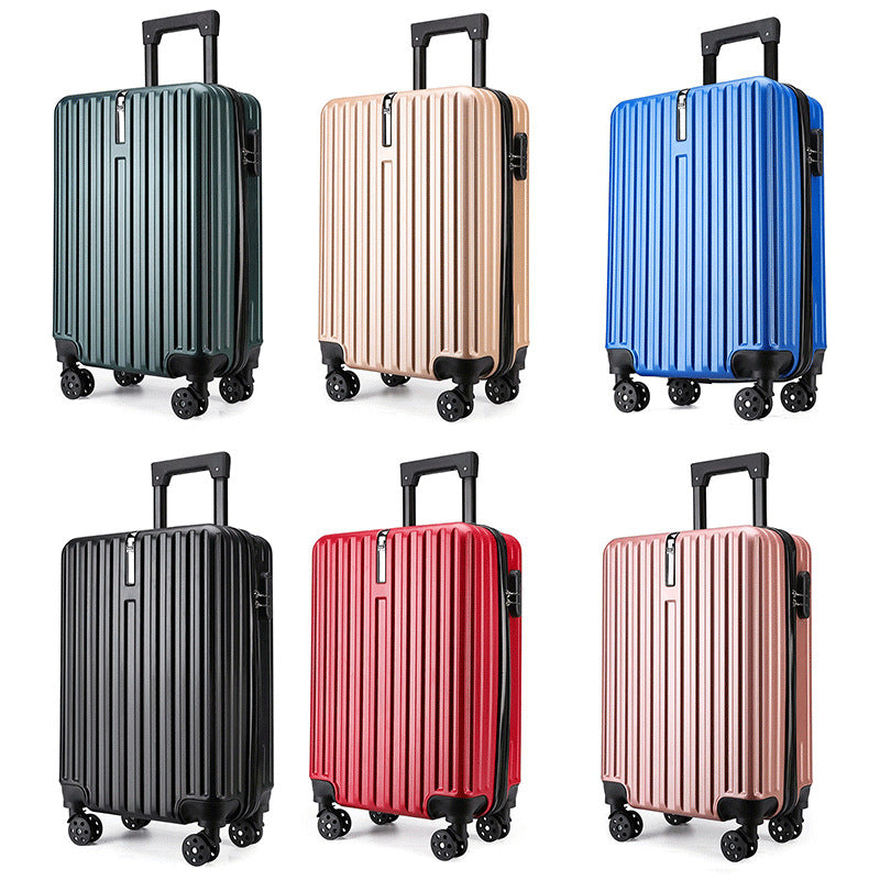 20-inch Large Capacity Student Suitcase Business Striped Trolley Case - EL CHEG