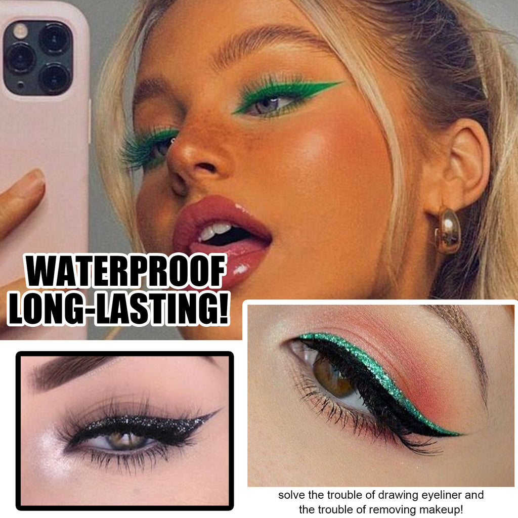 European And American Glitter Self-adhesive Eyeliner False Eyelash Stickers - EL CHEG