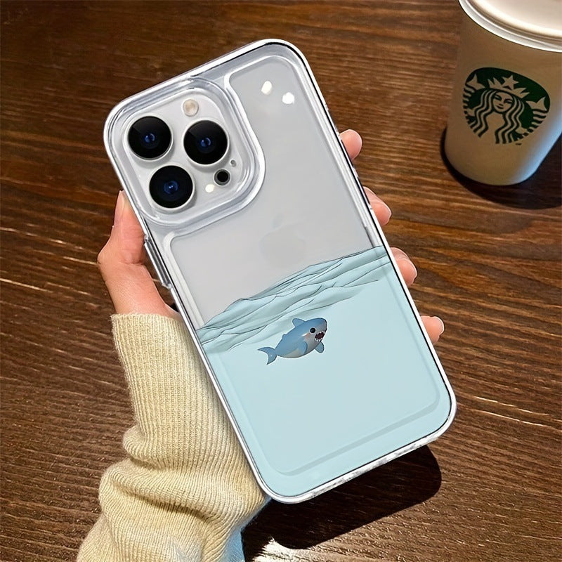 All-inclusive Underwater Shark Space Fine Hole Phone Case