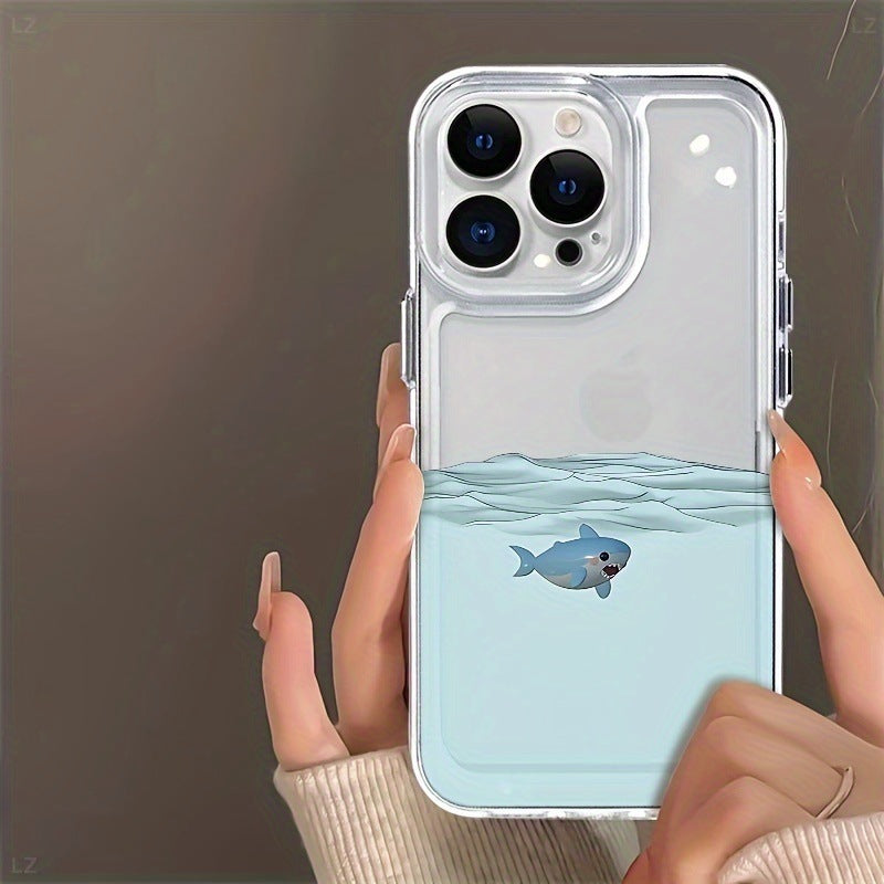All-inclusive Underwater Shark Space Fine Hole Phone Case