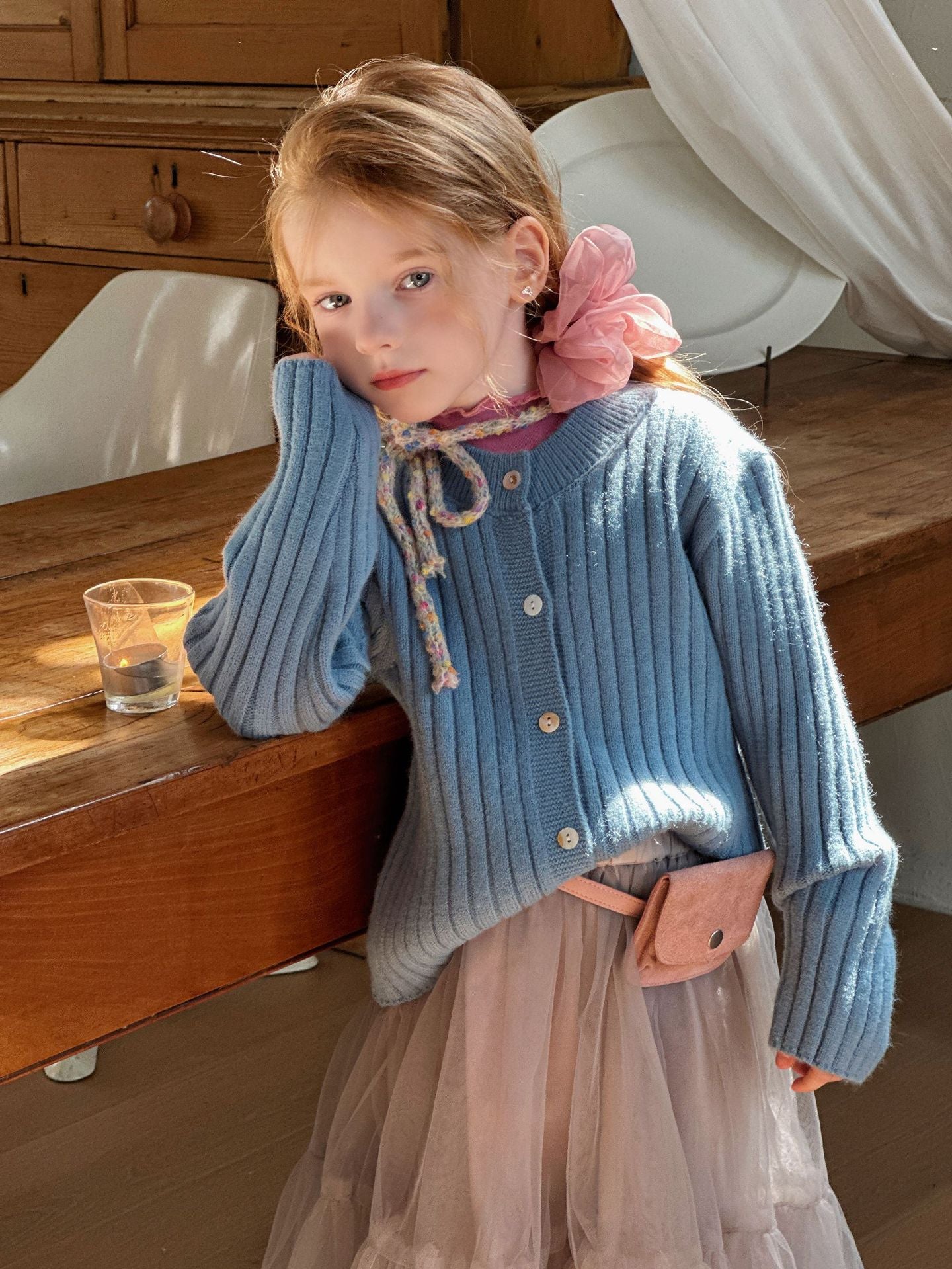 Leisure Alpaca Fleecefiber Girl's Cardigan Sweater Children