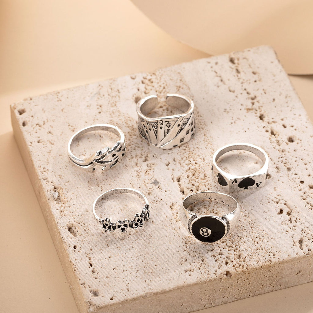 Poker Ring Retro Spade Card Ring Creative Personality