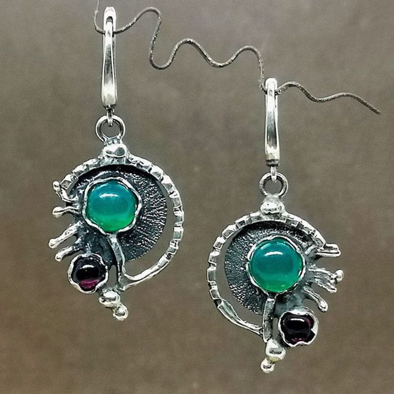 Boho Turquoise Retro Creative Personality Alloy Quality Earrings