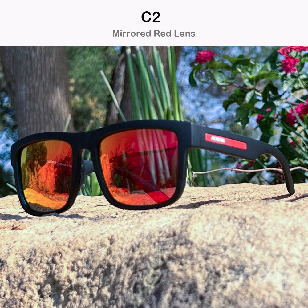 Square Polarized Sunglasses Large Frame Cover Face Men's And Women's Travel Glasses