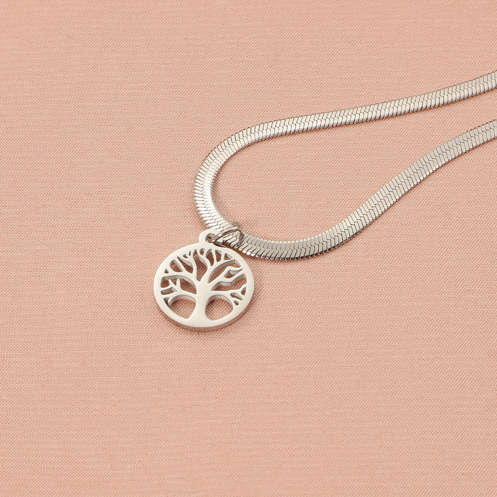 Stainless Steel Lucky Tree Affordable Luxury Fashion Clavicle Chain