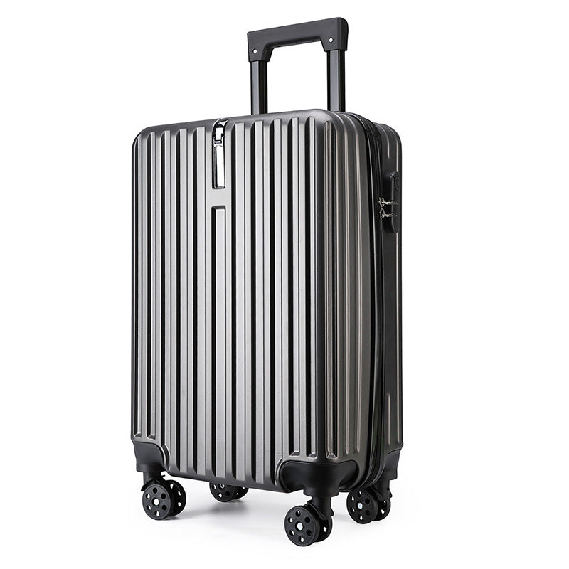 20-inch Large Capacity Student Suitcase Business Striped Trolley Case - EL CHEG