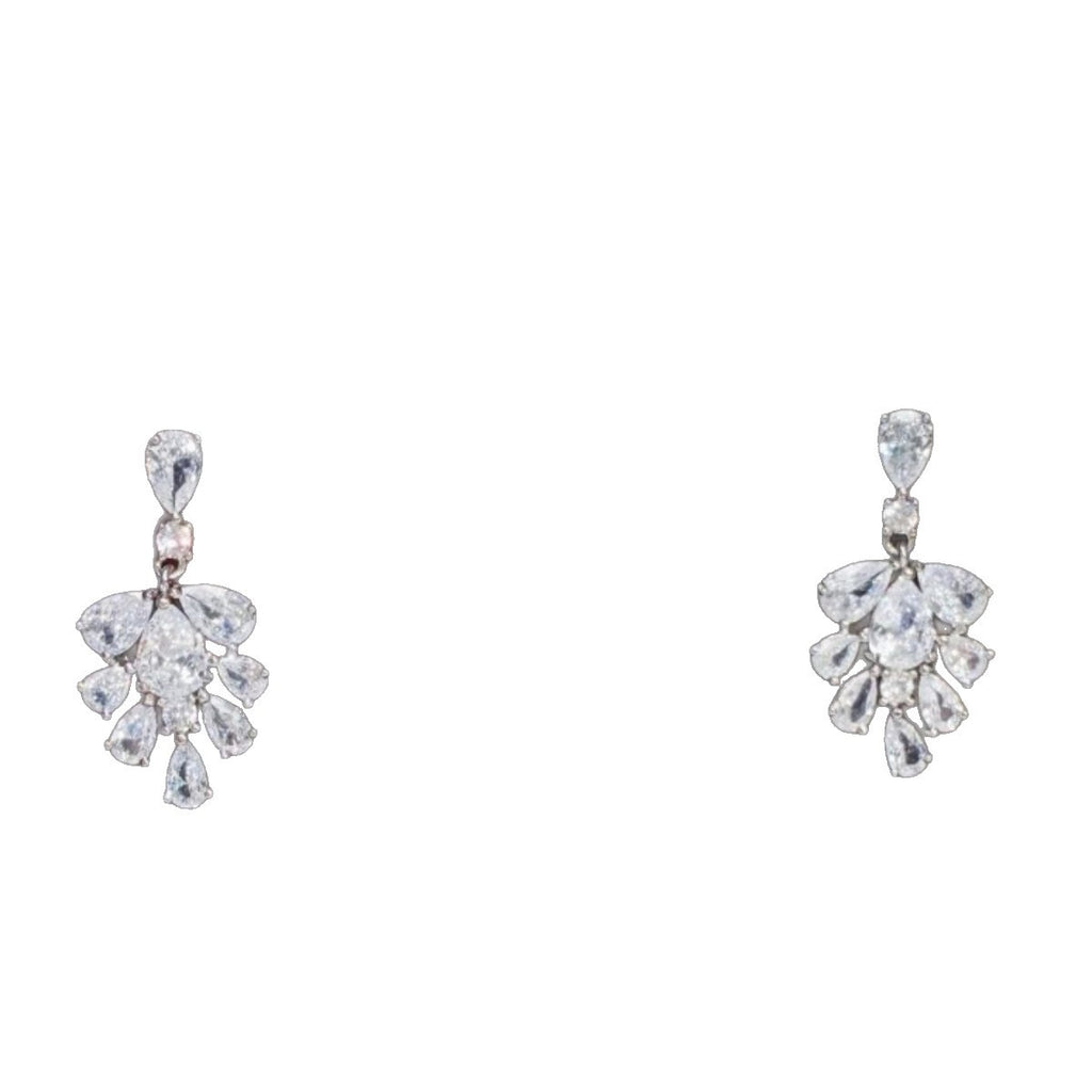 Women's Temperament Super Shiny AAA Zircon Ice Flowers Earrings