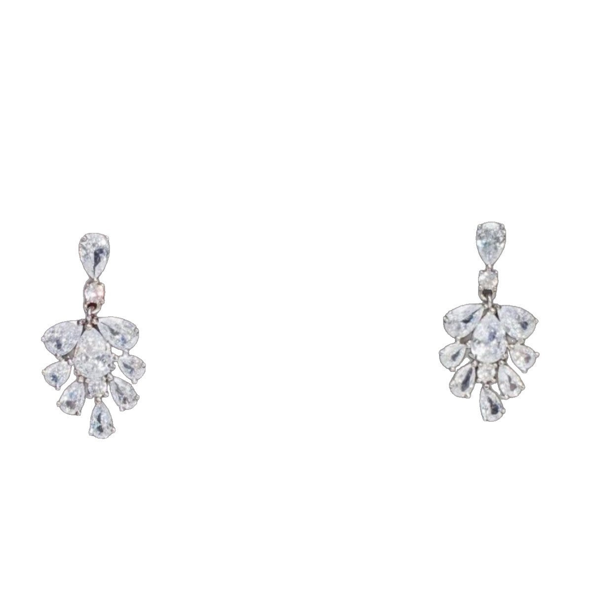 Women's Temperament Super Shiny AAA Zircon Ice Flowers Earrings