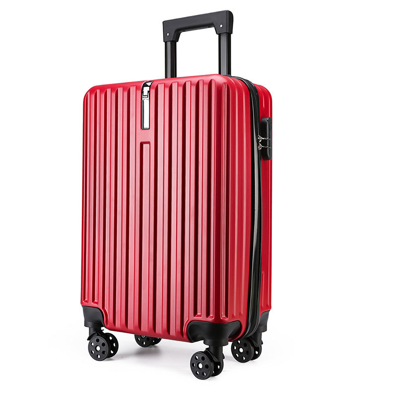 20-inch Large Capacity Student Suitcase Business Striped Trolley Case - EL CHEG