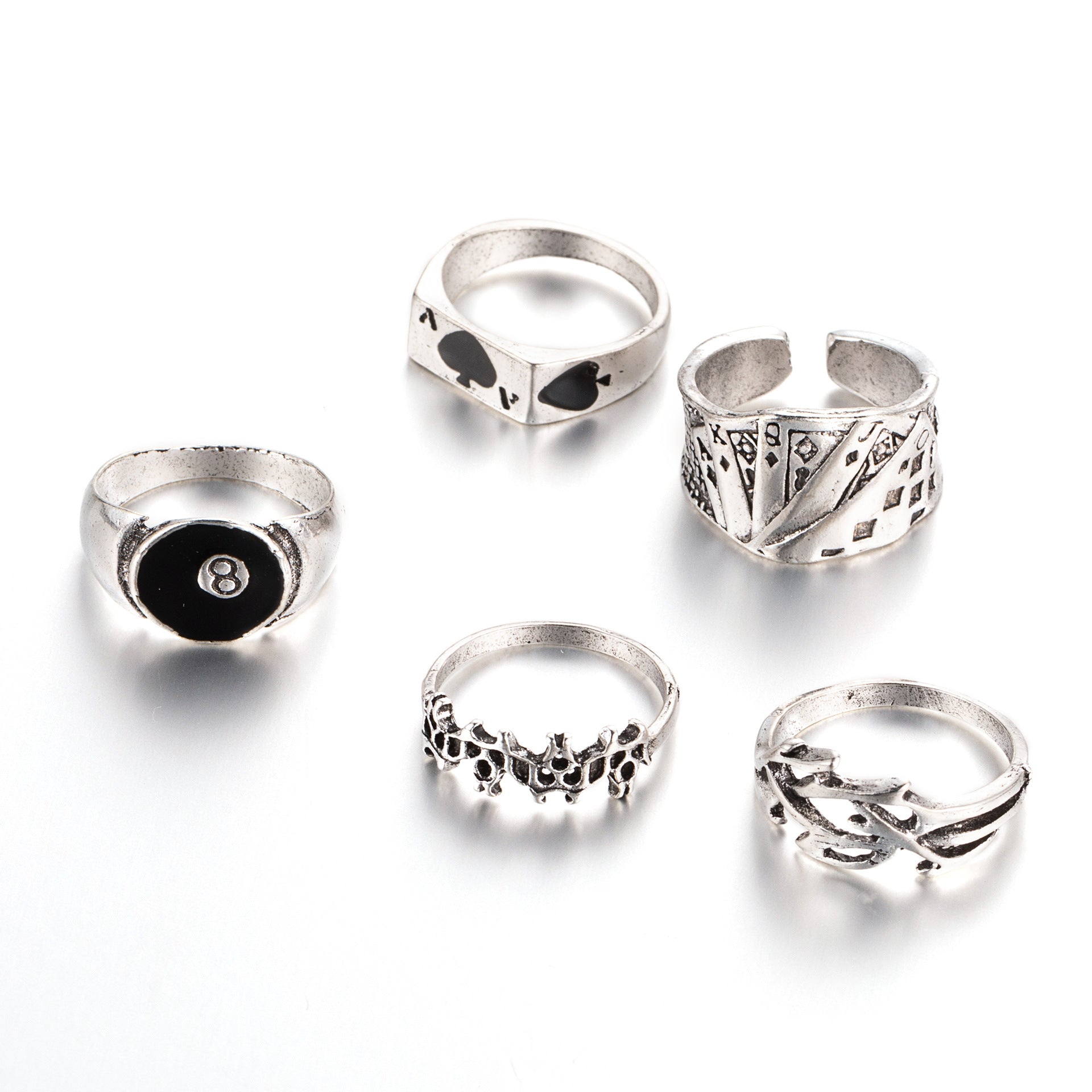 Poker Ring Retro Spade Card Ring Creative Personality