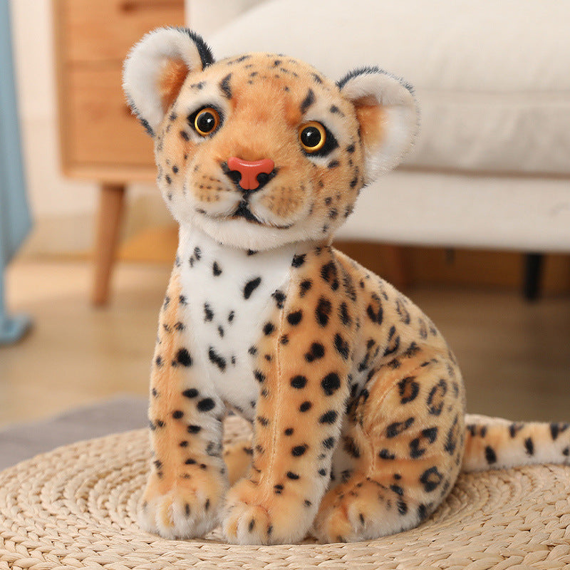 Fashion Squat Snow Leopard Doll Plush Toys.