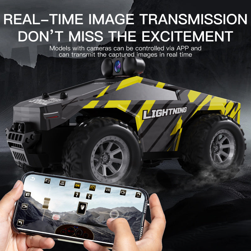 Remote Control Car With Camera Lights High-speed Drifting Car Boys' Toy.
