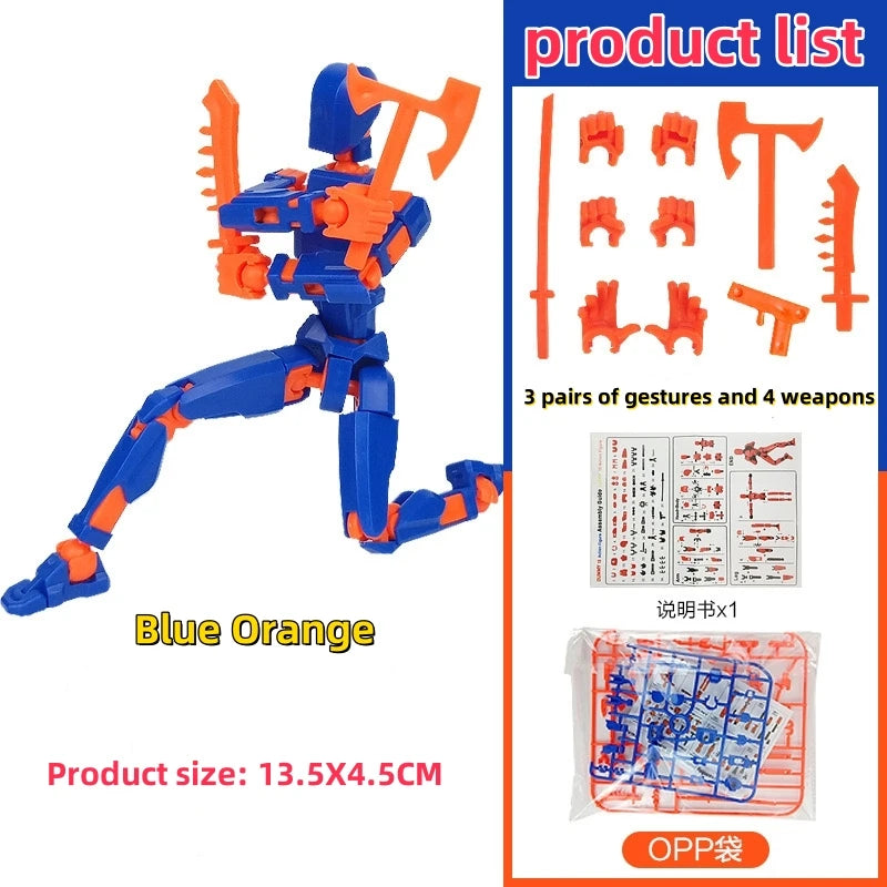 Multi-Jointed Movable Shapeshift Robot 3D Printed Mannequin Dummy 13 Action Figure Full Body Movable Robot Parent-Children Games - EL CHEG