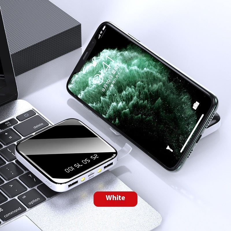 Mirror Mini Power Bank 20000 MA Small And Large Capacity Mobile Power Supply