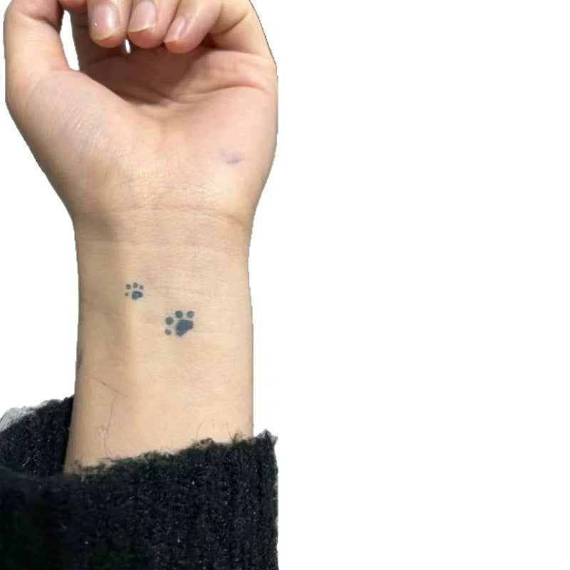 Fashion Personality Kitten Footprints Herbal Tattoo Sticker - EL CHEG