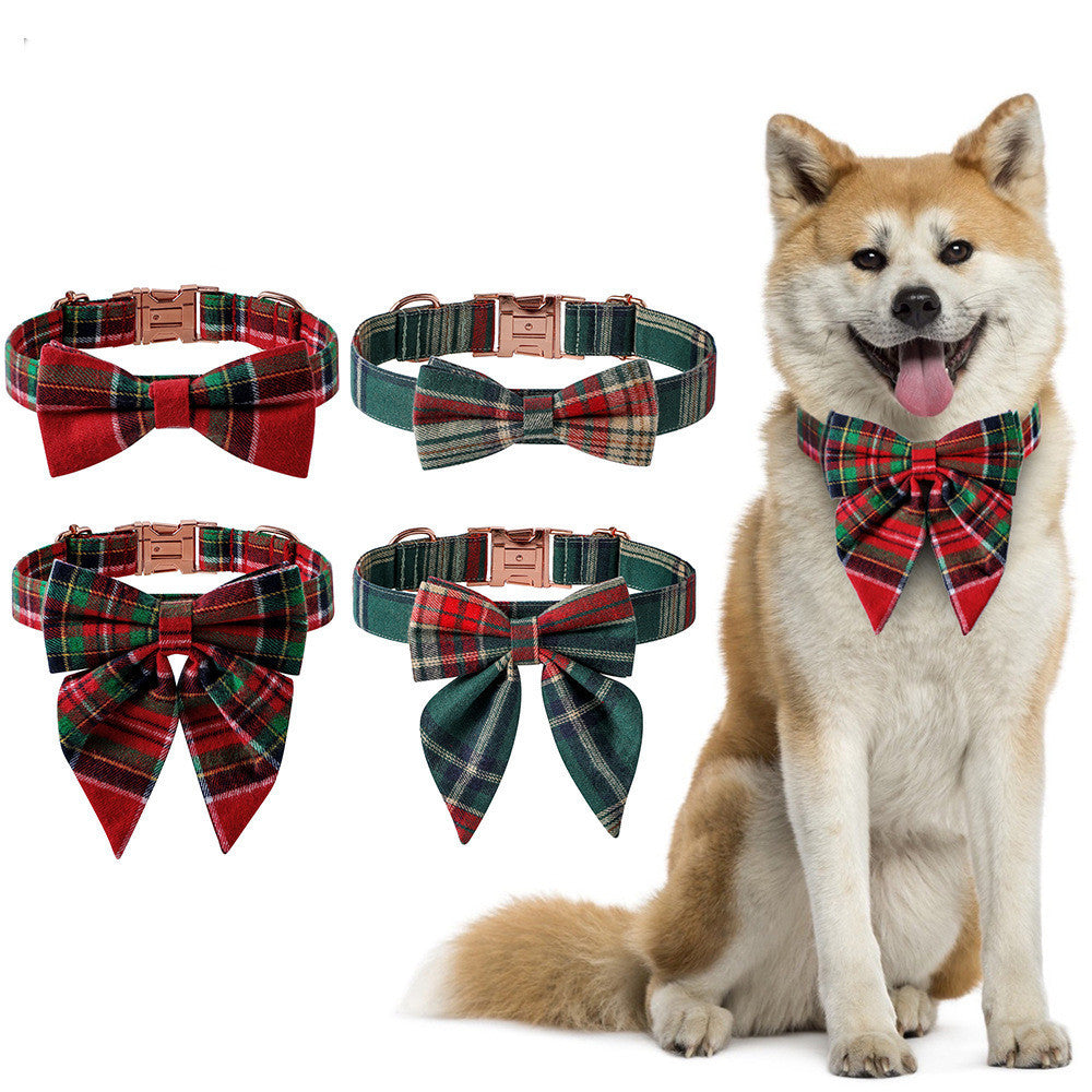 Christmas Dog Collar Rose Gold Buckle - EL CHEG