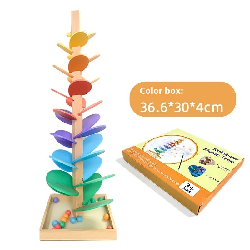 Baby Educational Ball Wooden Rainbow Music Tree.